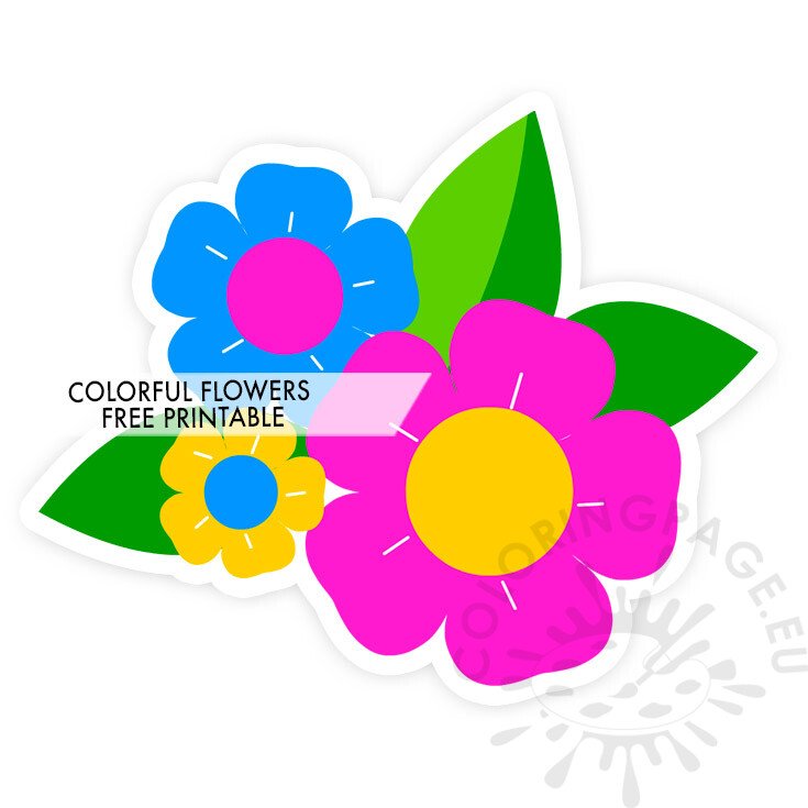colorful flowers cutouts