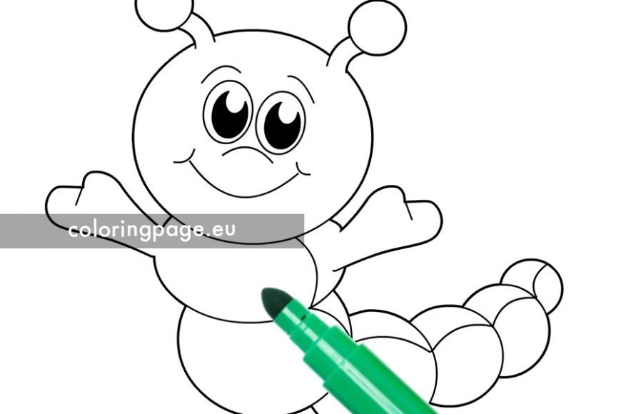 Cute caterpillar coloring page – Coloring Page