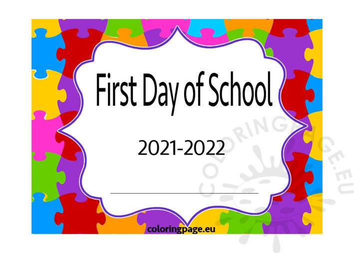 first day school sign