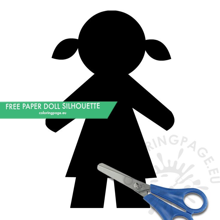 girl paper doll silhouette