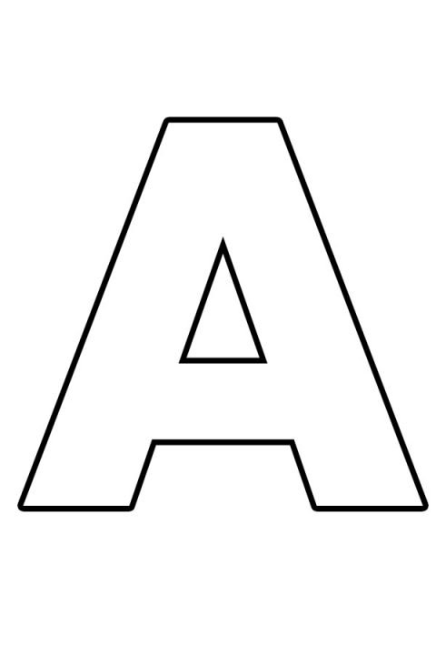 Letter A Template Printable Coloring Page