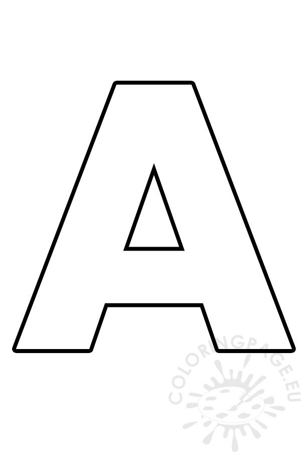 letter a template