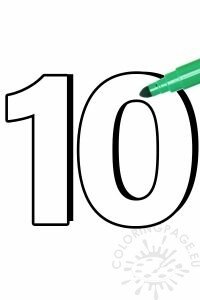 number 12 template printable coloring page