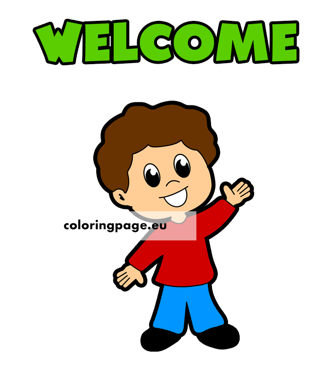 cute kid welcome