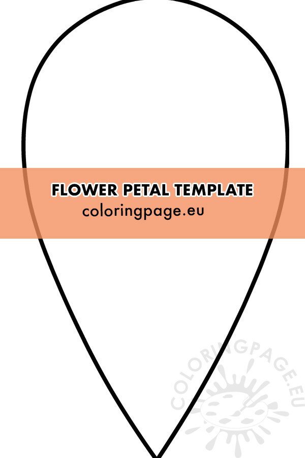 Flower petal template | Coloring Page