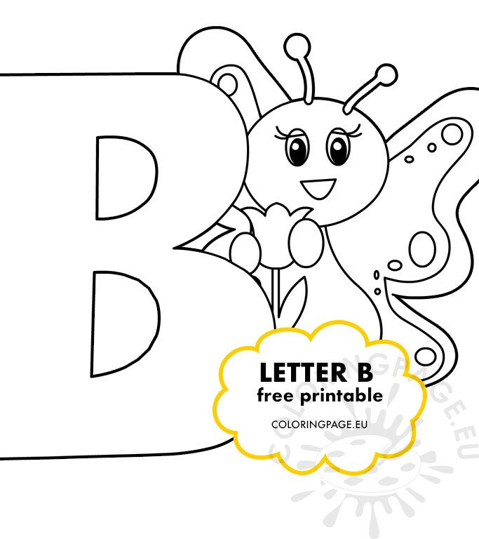 letter B butterfly alphabet