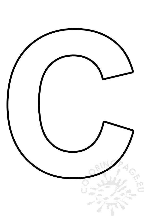 Letter C Template Coloring Page