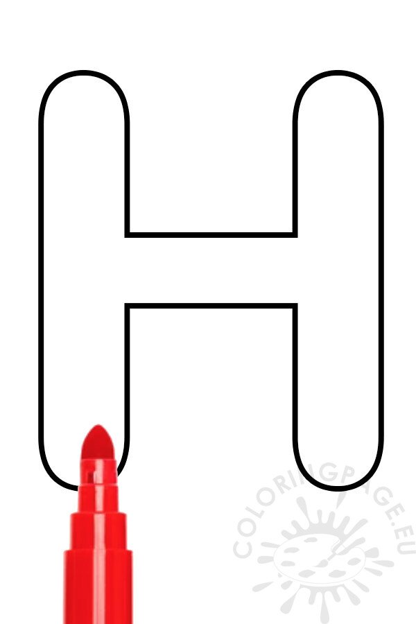 letter h template1