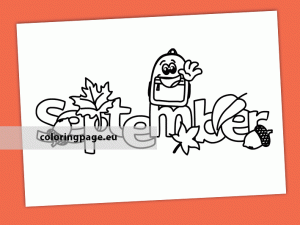September text coloring page