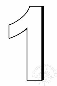 Printable Number 1 | Coloring Page