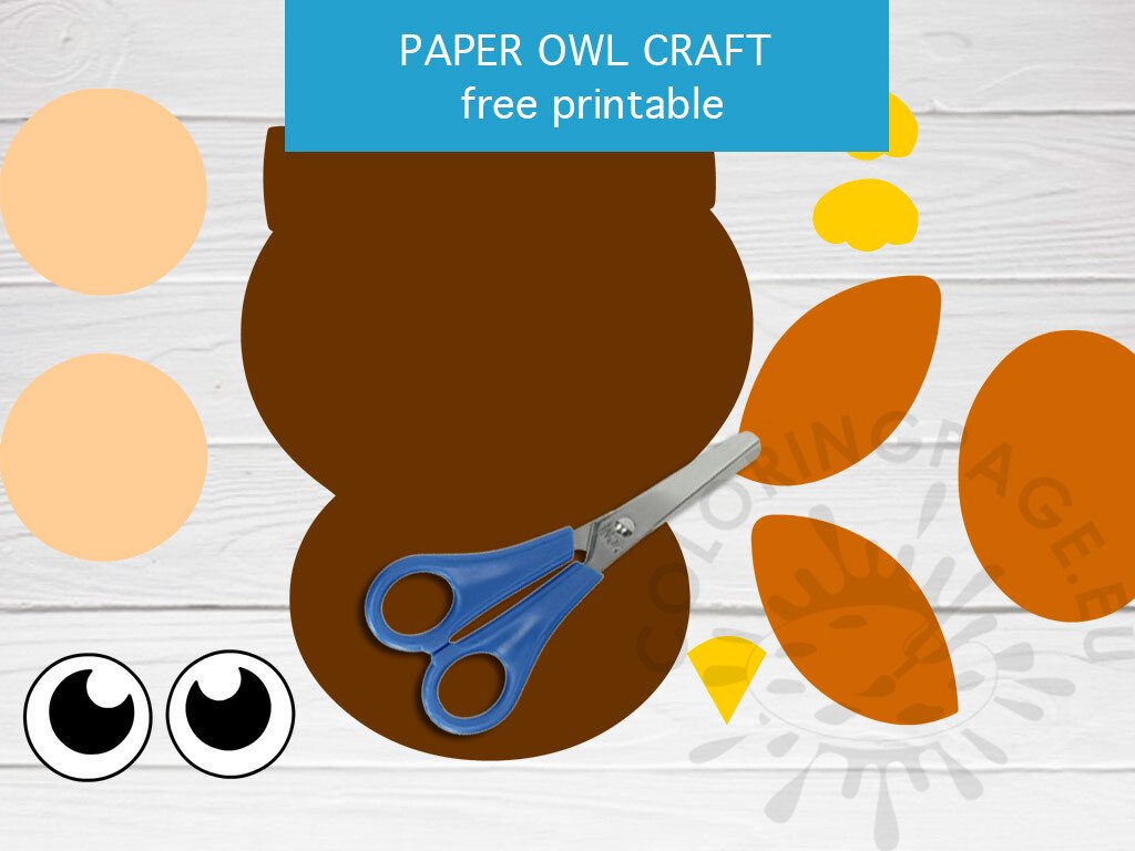 paper owl craft template