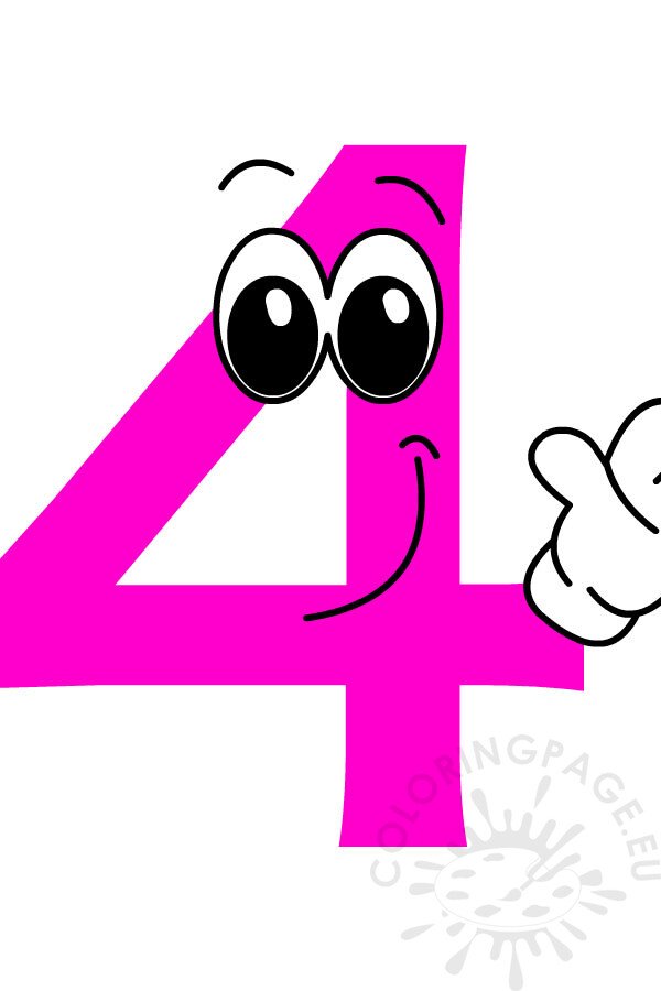 pink number 4