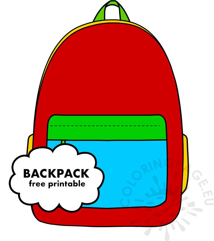 red school backpack