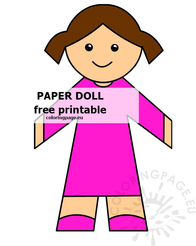 simple paper doll girl