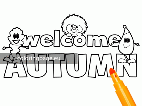 Autumn – Coloring Page