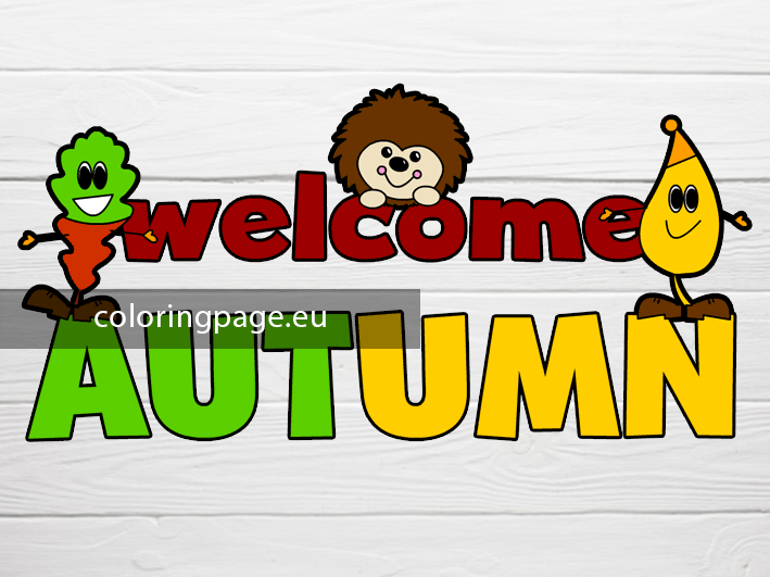 welcome autumn hedgehog