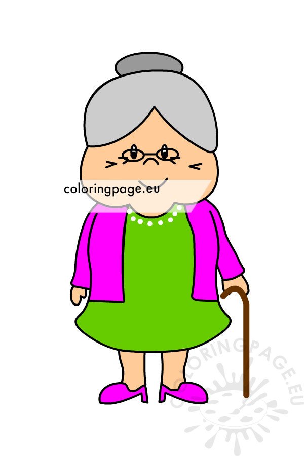 grandmother walking stick