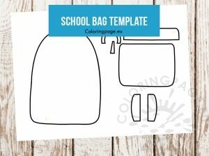Free School bag template | Coloring Page