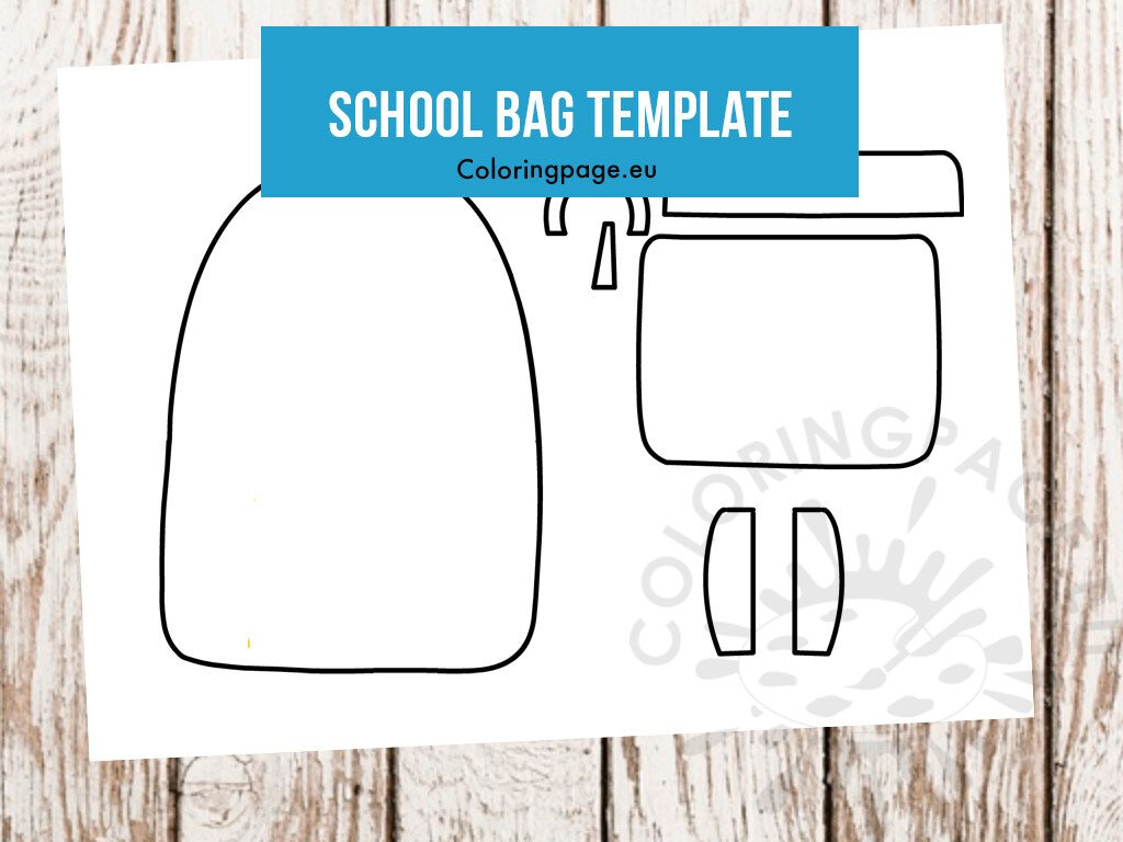 school bag template