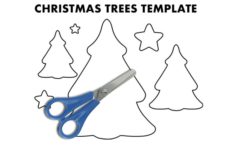 Christmas trees template Coloring Page Christmas trees template Coloring Page