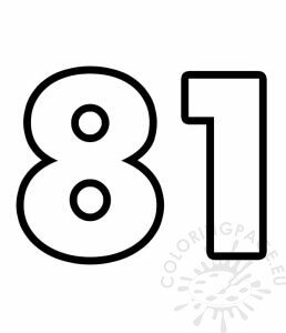 Number 81 template | Coloring Page