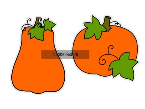 Orange pumpkins to cut out | Coloring Page