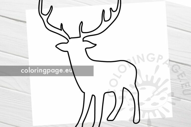 Free printable Reindeer template | Coloring Page