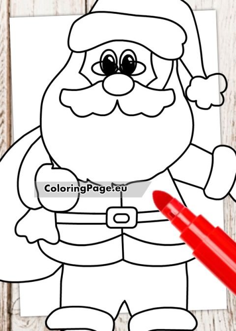 Free printable Santa Claus coloring page | Coloring Page