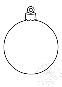 Christmas bauble template | Coloring Page