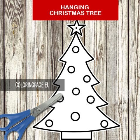 Christmas Tree decoration printable | Coloring Page