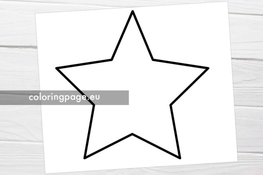 Free printable star template | Coloring Page