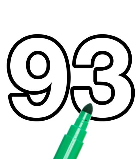 Free printable Numero 93 | Coloring Page