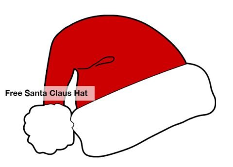 Red Santa Claus Hat | Coloring Page