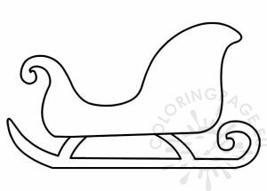 Sleigh template | Coloring Page