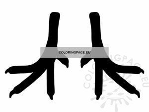 Turkey Feet silhouette | Coloring Page