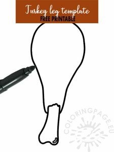 Turkey leg template Coloring Page