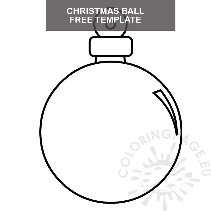 Christmas ball template Coloring Page