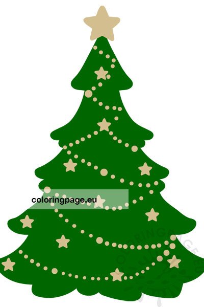 christmas tree gold stars1