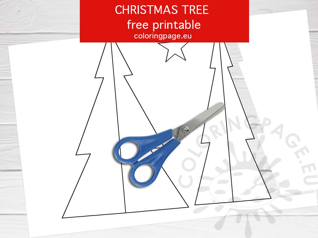 christmas tree template card