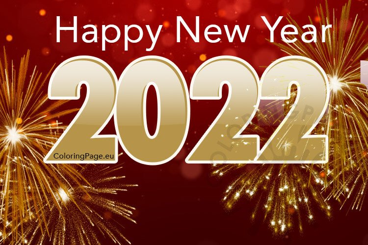 new year 2022 greeting card