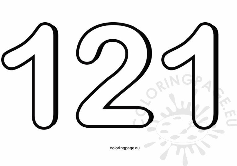 Number 121 template | Coloring Page