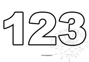 123 number template | Coloring Page
