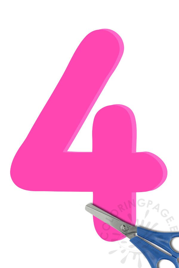 pink number 4