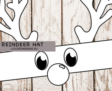 reindeer hat preschool template 2