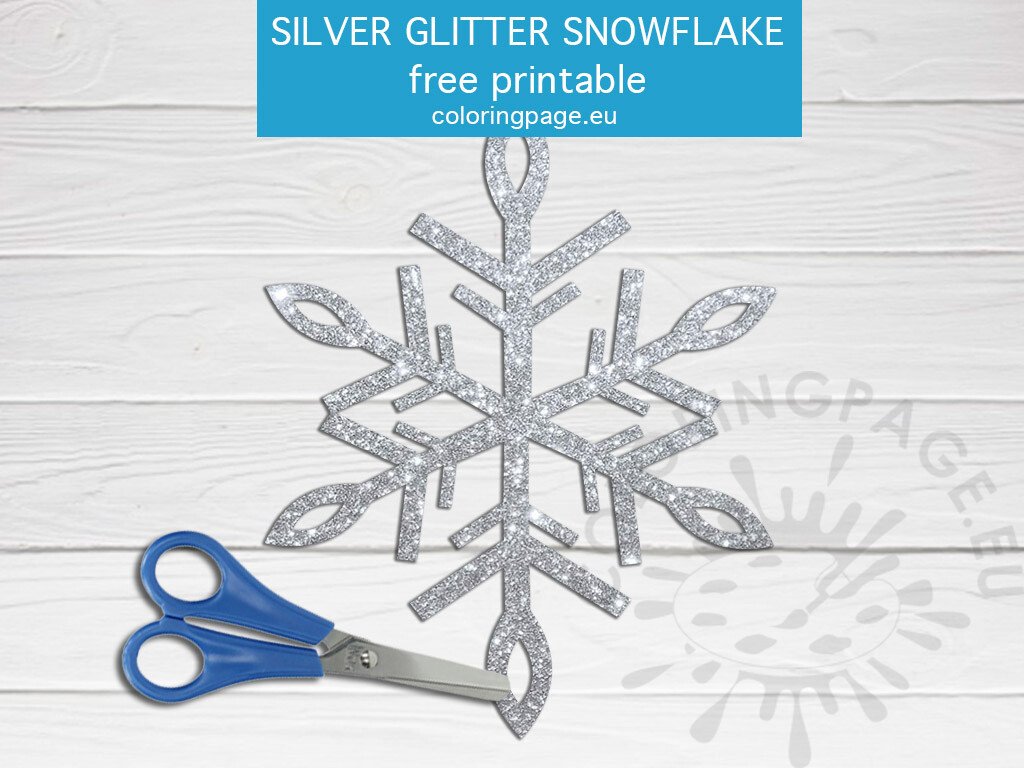 silver glitter snowflake