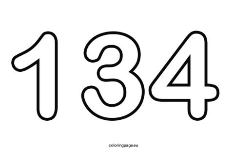 Number 134 | Coloring Page