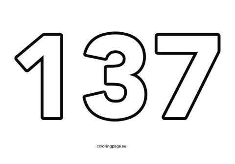 Number 137 template | Coloring Page