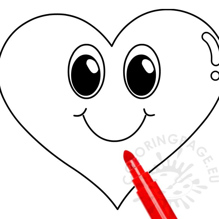 Valentines day heart coloring
