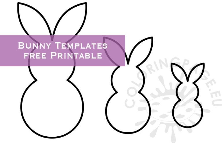 Free printable Bunny Rabbit Template | Coloring Page