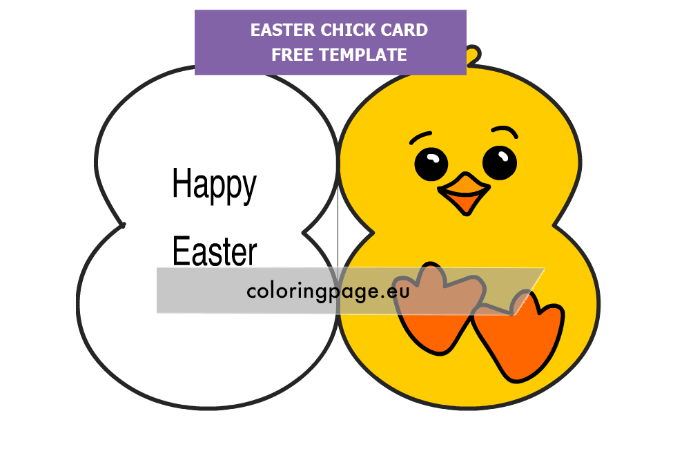easter chick greeting card